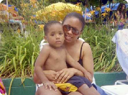 Miles and Steph at Emerald Point Water Park (June 2000)